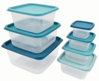 Mainstays 14-Piece Teal Plastic Food Storage Set