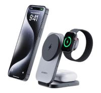 Aukey MagFusion Z 3-in-1 Qi2 Foldable Magnetic Charging Station