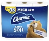 Charmin Toilet Paper Ultra Soft Mega Rolls 9 Pack