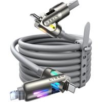 Lisen 240w 4-in-1 USB-C and Lightning Charging Cable