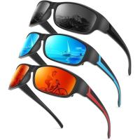 Mens UV400 Polarized Sunglasses 3 Pack