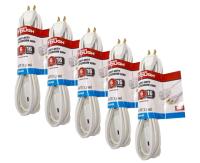 Hyper Tough 6ft 16AWG Indoor Extension Cord 5 Pack