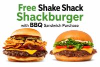 Free Shake Shack ShackBurger with BBQ Sandwich Purchase
