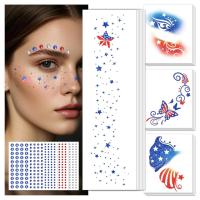 4th of July Glitter Freckles Face Tattoos Decorations