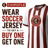 Chipotle Wear a Soccer Jersey and Get Buy One Get One