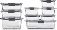 Rubbermaid Brilliance Glass Food Storage Containers 9 Set