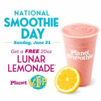Free Planet Smoothie 20oz Lunar Lemonade June 21