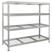 AR Shelving Galvanized 4-Tier Shelving Unit