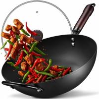 FGJ Carbon Steel Stir Fry Wok Pan