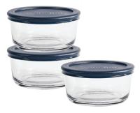 Anchor Hocking Glass Food Storage Containers Set of 3