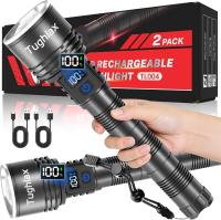 Tughlax High Lumens Rechargeable LED Flashlights 2 Pack