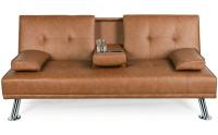 Renwick LuxuryGoods Modern Faux Leather Futon