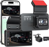 Zengest Car Dash Cam 4K Front and Rear