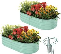 Galvanized Metal Planter Raised Gardening Bed Kit