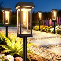 TuyLuxe Solar Pathway Lights Outdoor 8 Pack
