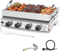 Cowsar Portable 4 Burners Stainless Steel BBQ Griddle