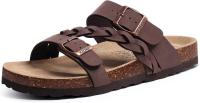 Kidmi Braided Cork Footbed Womens Sandals Slides