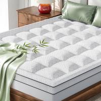 Qocismile Bamboo Pillowtop Queen Mattress Topper Pad