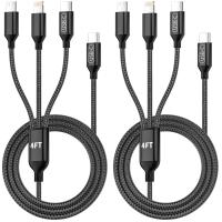 USB-C to micro-USB / USB-C / Lightning Cable 2 Pack