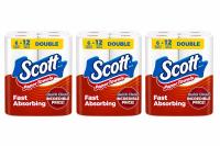 Scott Paper Towels Double 18 Total Rolls