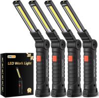 Rechargeable Magnetic LED Work Lights by Lnryy 4 Pack