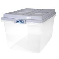 Hefty 72qt Clear Hi-Rise Storage Bin