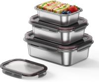 Genicook 3 Set Stainless Steel Sandwich Containers