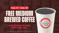 Free Scooters Coffee Medium Brewed Coffee Until September 29th