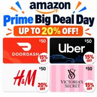 Amazon Prime Big Deal Day 2026 Gift Card Sale Up To 20% Off