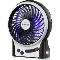 efluky Mini Desk Fan with LED Light