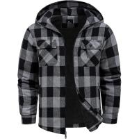 Scodi Flannel Fleece Sherpa Hooded Jacket