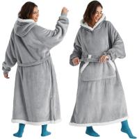 Bedsure Long Sherpa Wearable Blanket Hoodie