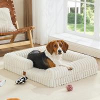 Faux Fur Orthopedic Dog Bolster Bed by Chixnuggle