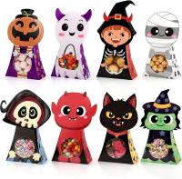 Halloween Treat Boxes with Window 24 Pack