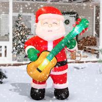 Christmas Inflatable Santa Claus with Guitar