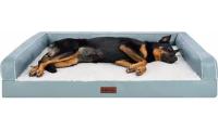 FurHaven Textured Plush Jumbo Flat Dog Bed