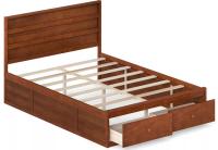 Full Size Wooden Platform Bed Frame by Sugift