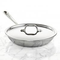 All Clad Tri Ply Stainless Steel 10in Covered Fry Pan