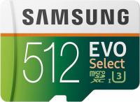 Samsung 512GB U3 Evo Select microSDHC Memory Card