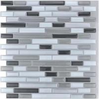 Grey Peel and Stick Tile Backsplash for Kitchen