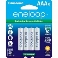 8 Panasonic Eneloop AAA Rechargeable Batteries