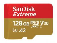 SanDisk 128GB Extreme U3 A2 V30 microSD Memory Card