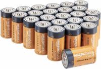 24 Amazon Basics D Cell 1.5V Everyday Alkaline Batteries