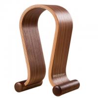 Deco Gear Wood Headphone Display Stand Secure Tabletop Holder
