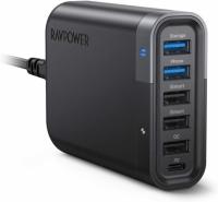 RAVPower 6-Port 60W USB-C Wall Charger