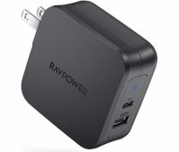 RAVPower 61W PD 3.0 2-Port Type-C Portable Wall Charger
