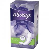 40 Always Xtra Protection Daily Liners Long Unscented