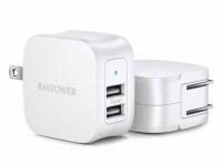 2 RAVPower 17W 2-Port USB-A Wall Chargers