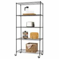 Trinity Basics 5-Shelf NSF Wire Shelving Rack With Wheels