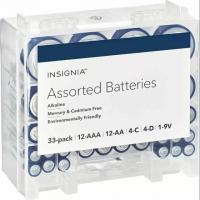 Insignia 33 Assorted Batteries with Storage Box